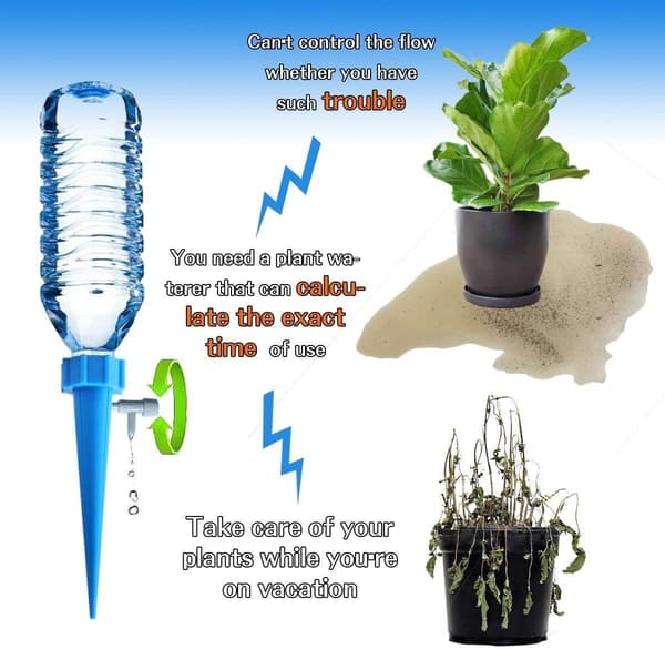 10-delt automatisk vanningssystem for planter med dryppvanning og kontrollventilbryter
