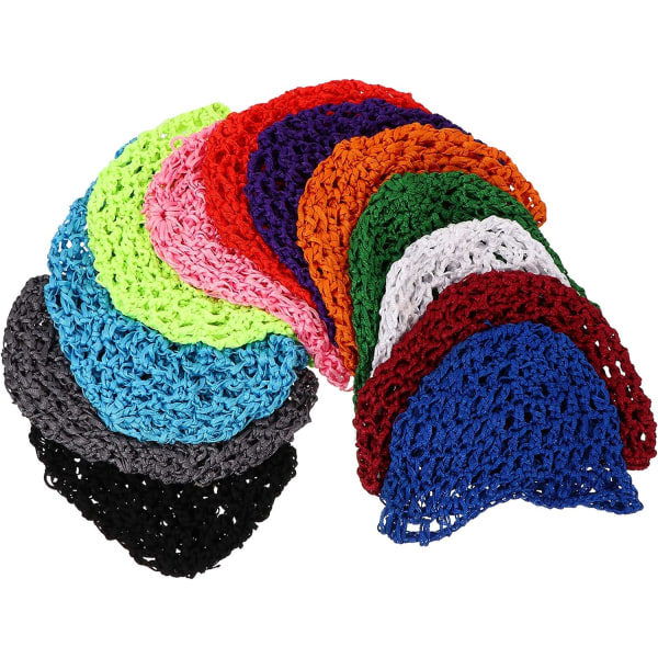 12 stycken mini handvävd vikbar cap (slumpmässig färg)