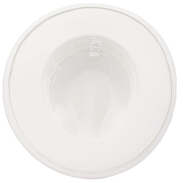 Filthatt for menn og kvinner Vinter Fedora Hatt med bred brem Panama Hatt (hvit M) white