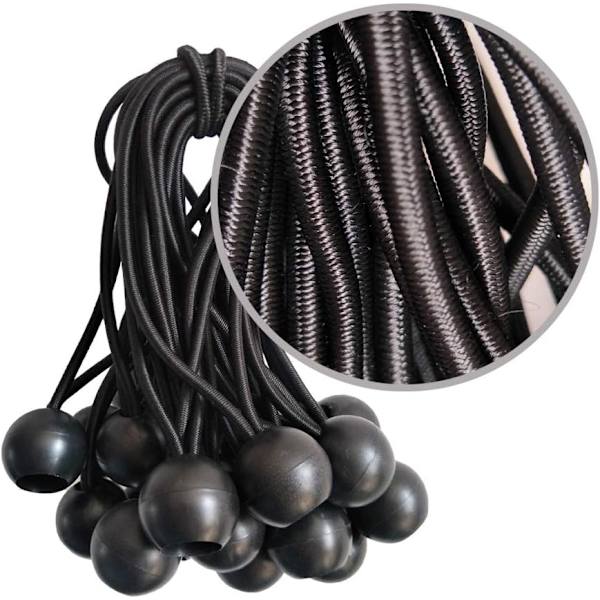 Latex silkesnöre bollhuvud bungee sladd 9 tum utomhus fast tält bungee sladd 20 st