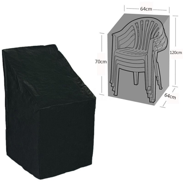 Stapelbara trädgårdsstolsöverdrag, trädgårdsskyddande armstödsstolsöverdrag, UV/regnbeständiga balkongträdgårdsstolsöverdrag 64 * 64 * 70/120cm