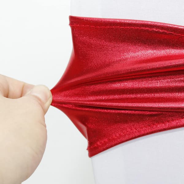 6 stk. elastisk stolbelte bryllupsfest stol dekorative stropper (rød) Red