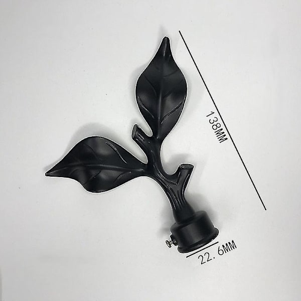 2 st Blad Gardin Dekorativa Stångändar Draperistång Toppar