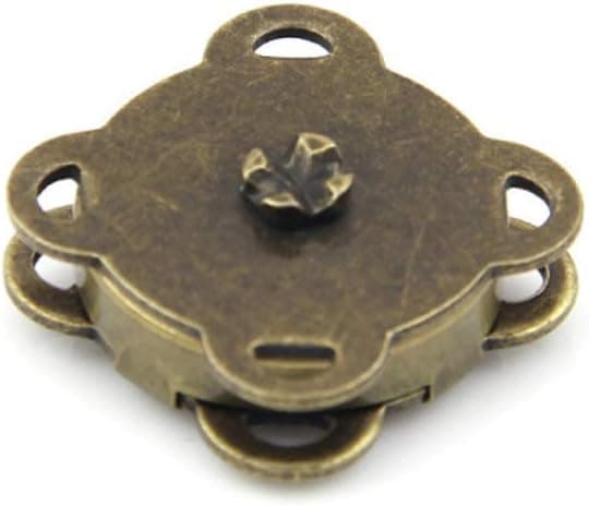 24 set magnetiska plommonpåsar spännen knapplås för handväskor handväskor kläder (brons, 18 mm) Brown