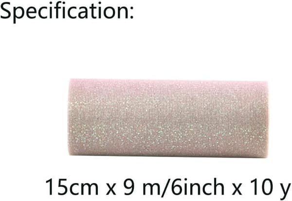 1 stk. regnbuegradient glitter tyllstoffrull (6 tommer x 10 yards), illusjon color 1