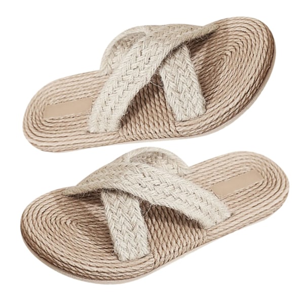 1 par inomhusdusch strand för andningsbar sommar mjuk flip flops tofflor halkfri（storlek：39） 39