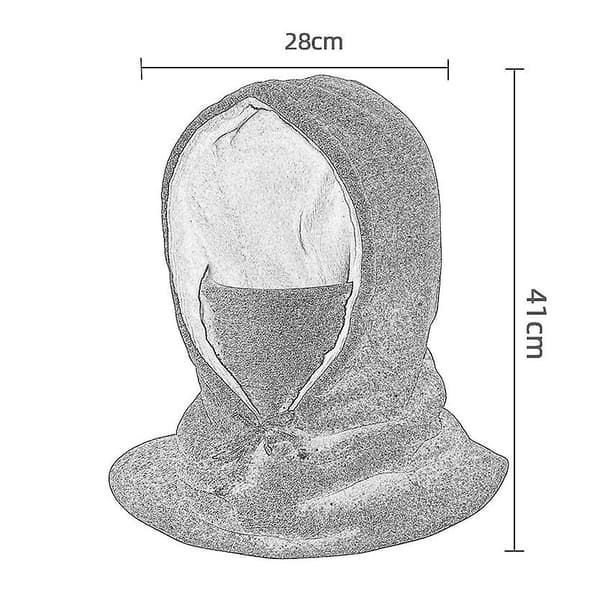 Balaclava vinter herr varm mössa löpning cykling vindskydd halsduk Grey