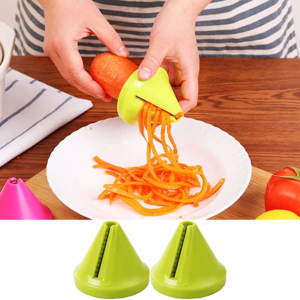 2 stk Spiral Kutter Grønnsaks Julienne Kutter Spaghetti Kutter Grønnsaks Spiral Kutter