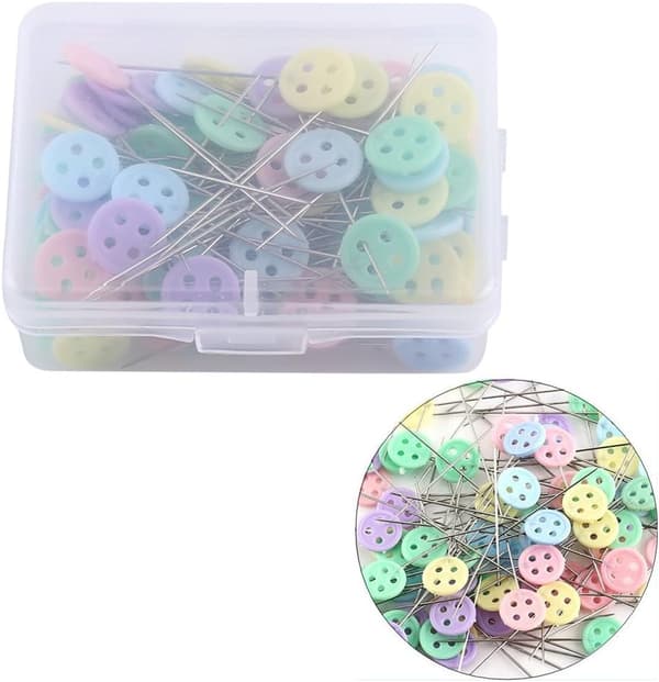 100-osainen DIY-tilkkutäkkiompeluneulasarja tarvikkeet (nappiraha) color 2