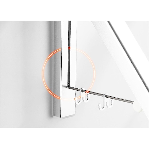 Fällbar Teleskopisk Torkställning Aluminiumlegering Väggmonterad Torkställning (svart) Black