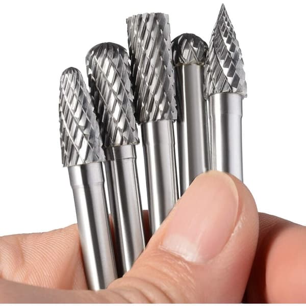5 8mm roterende wolframcarbid borebits/fræsere cylindrisk skaft i 6mm matrice slibeskive bit skaft BI044