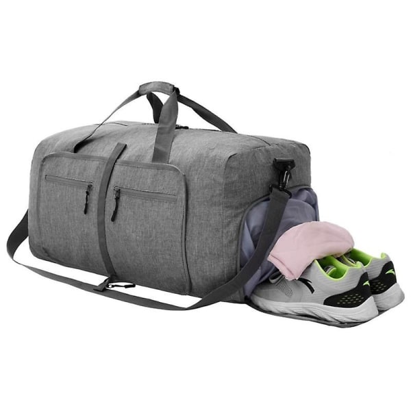 65L Packable Duffel Bag med skofack Unisex Resväska Vattentålig Duffel Bag(Grön) Green