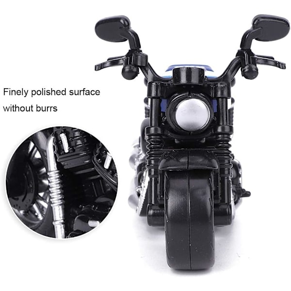 Legering Motorcykel Leksak Hög Simulering Modell Fordon Leksak för Barn Intellektuell Leksak Presentset (Blå) Blue
