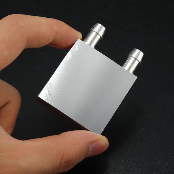 Vattenblock 40x40mm Aluminium för CPU Vätskekylare Radiatorsystem (2-pack)