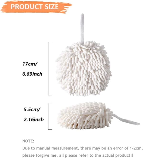 2-pack mjuka chenille hängande korallfleece handdukar, mikrofiber snabb torkning super(vit & grå)