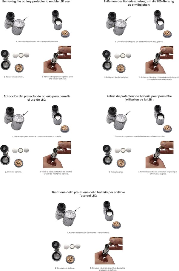 Mini 60X Smykkelup Belyst Forstørrelsesmikroskop