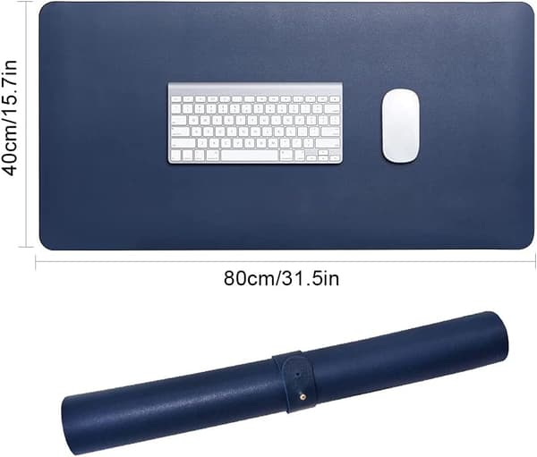 Kontorskrivematte, skrivematte i skinn, multifunksjonell musematte, 80*40 cm
