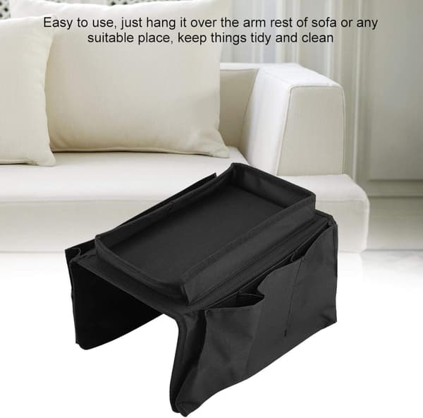 Sofastol Armlene Organizer, Sklisikker Armlene Organizer (Svart)