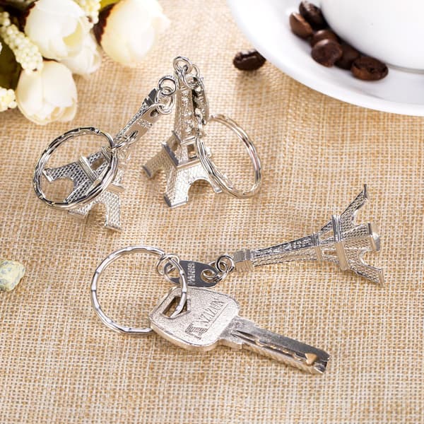 15 stykker Eiffeltårn Nøglering Retro Pynt Franske Souvenirs Nøgleringe (sølv) silver