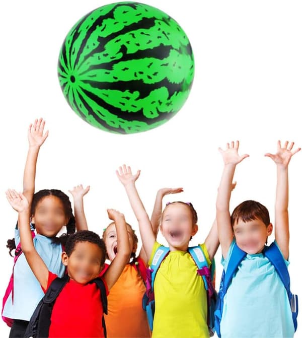 Vattenmelon uppblåsbar boll, barn plastbollar, 3PCS vattenmelon PVC boll barnleksaker (20cm)