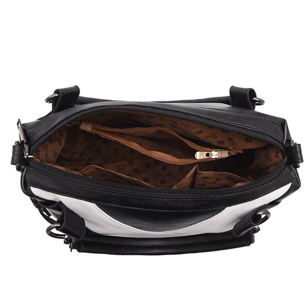 Damehåndtasker Stor Crossbody Taske (Sort og Hvid)