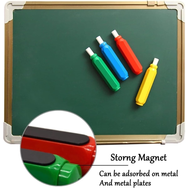 4 st Magnetisk Krithållare Lärare Plast Krithållare Cover Färgglad Krithållare