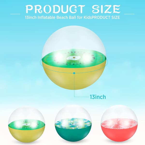 3 stykker 3D badebolde 12 tommer oppustelige badebolde poollegetøjsbolde
