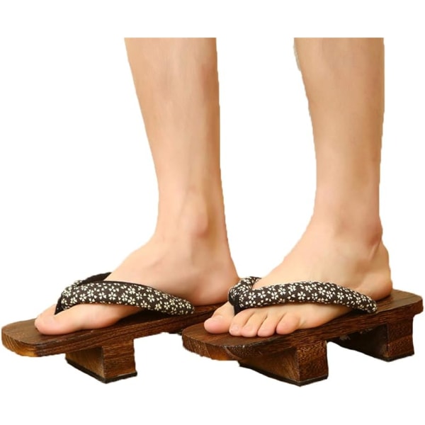 Scenprestanda för män Geta japanska trätofflor Träskor Flip Flops Sandaler Skor（38 fot stil 4） color 5 35-37