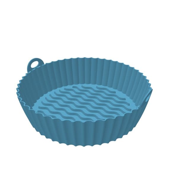 Gjenbrukbar silikon bakeform Airfryer (20 cm) blå 2 stk