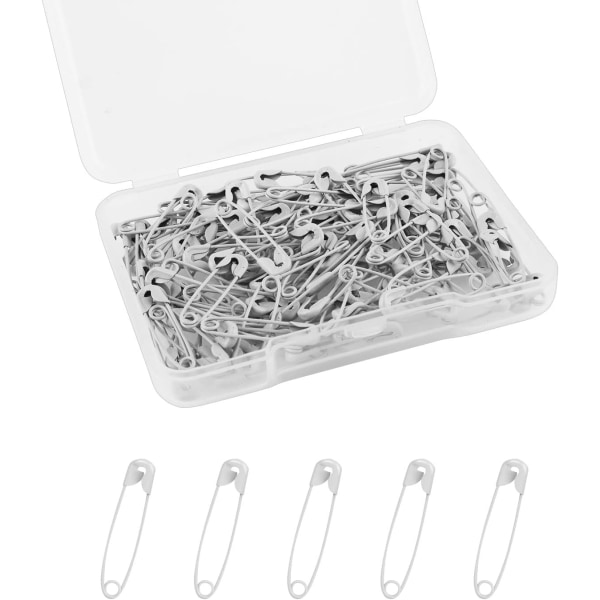 120 st 19 mm mini säkerhetsnålar metall säkerhetsnålar för konsthantverk sömnad smycken (vit) White