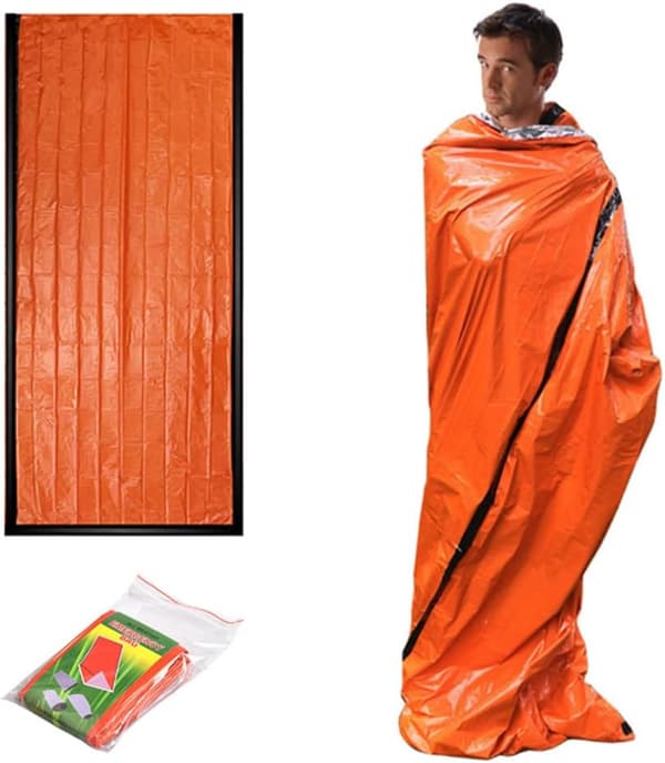 Genanvendelig førstehjælpssovepose til udendørs camping (orange) Orange