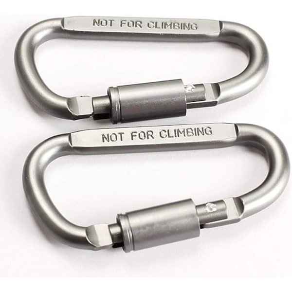 Aluminium D-typ karbinhake stark lätt spänne ryggsäck spänne rem lås - 6-pack