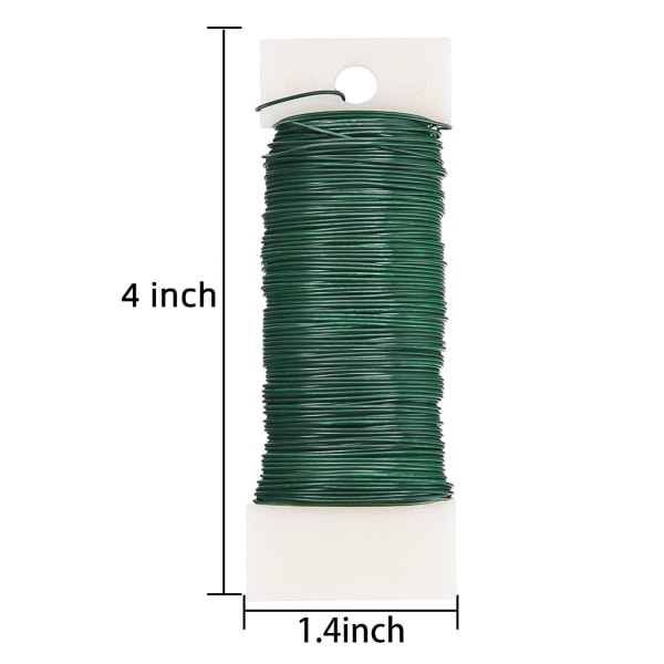 3-pack 114 Yards 22 Gauge Grön flexibel paddeltråd för hantverk 3pcs