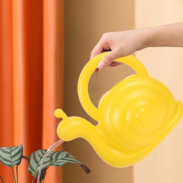 2 x Snigel Mini Växt Plast Vattenkannor för Växter Trädgårdsskötsel (Grön och Gul)