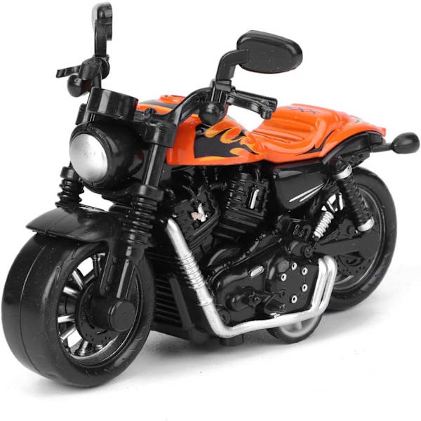 Leksaksmotorcykel i legering, hög simulering, modellfordon, leksak för barn, intellektuell leksak, presentset (orange) Orange