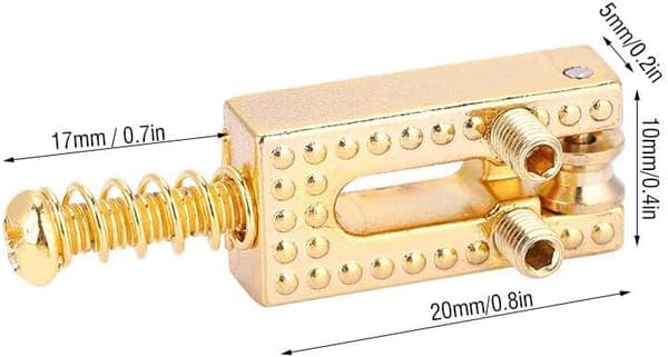 6 st gitarrstallar elektrisk gitarr rullbro stall tremolo stallar för 6 strängar Tele elektrisk gitarr（guld） gold