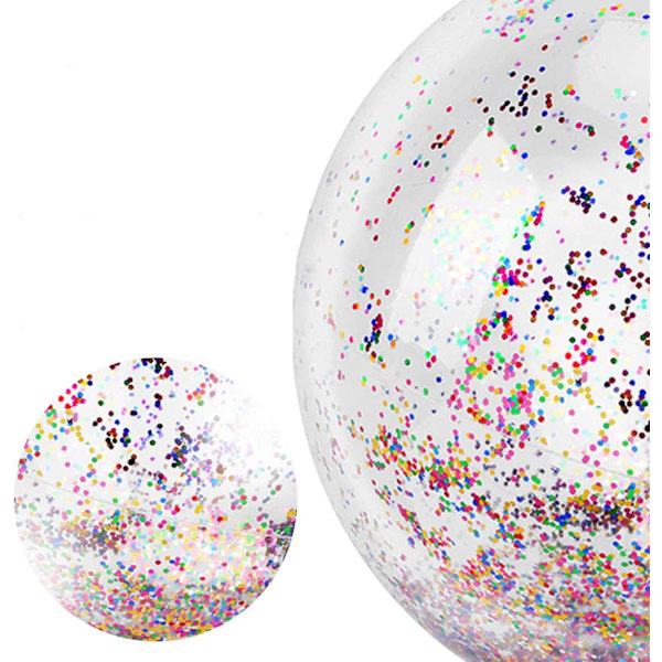 Uppblåsbar strandboll Glitter strandboll Simboll Poolboll - 3 stycken