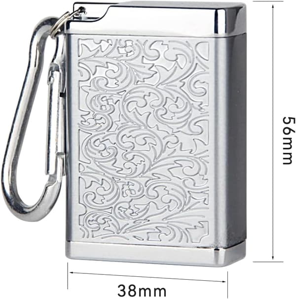 Fickaskkopp Resor Luktfri Mobil Askkopp Mini Metall Askkopp med Nyckelring（silver） silver
