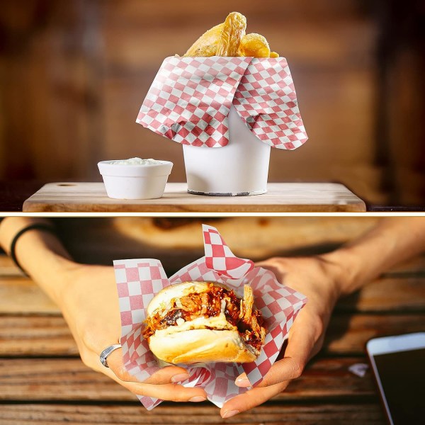 100 ark 28 x 26 cm papper Deli smörgåspapper Hamburgare förpackningspapper