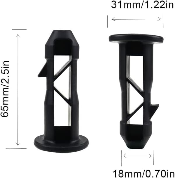 10 st Wheelie Bin Lock Pin 65mm x 18mm Plast Utomhus Bin Lock Pin Fixeringar