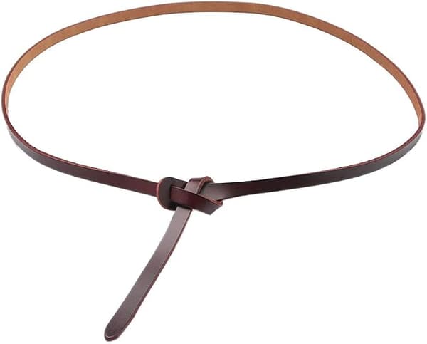 Damebelte Spennefritt Elastisk Midjebelte Usynlig Stretch Uten Spenne Midjebånd (Kaffe) brown