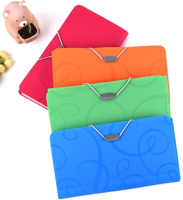 A6 Multilagsmappe med fane og stræklukning Ring Body Business Organizer