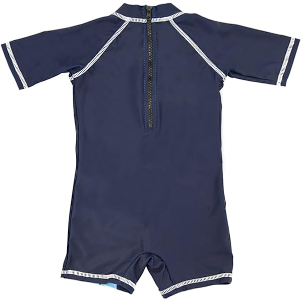 Pojkars badkläder med dragkedja, solskydd, badkläder (blå 9M) Blue size 1