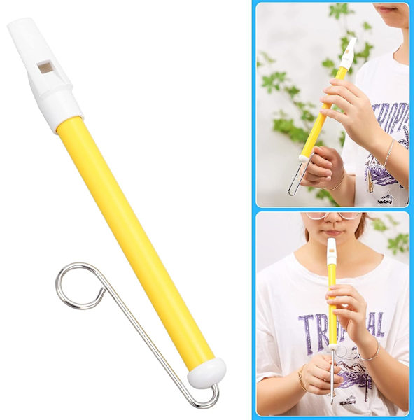 2 stycken glidande visselpipa leksak metall glidflöjt professionellt musikinstrument för nybörjare