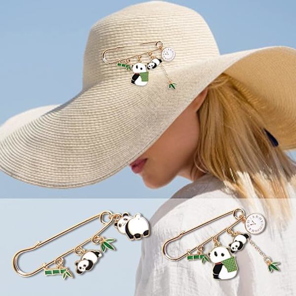 2 st Panda Brosch, Panda Emalj Pins Panda Slipstift Pin Badge Dekorationer