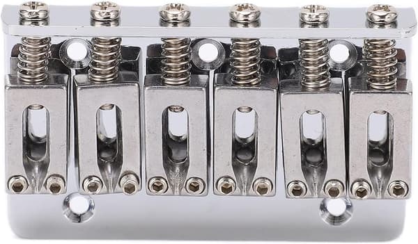 Gitarbro Justerbar Elektrisk Gitar Halestykke Erstatningsdeler Hardtail Bromontering (sølv) silver