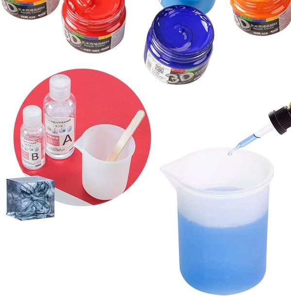 6 st 100 ml DIY silikonmätkoppar för handgjorda presenter, exakta mätningar