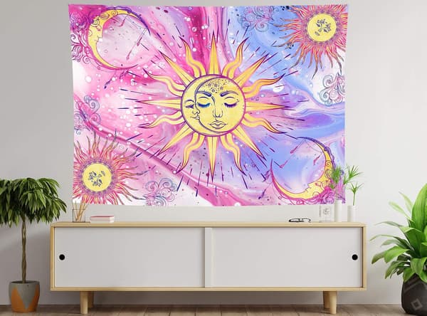 Rosa gobeläng marmor väggdekor tie dye gobeläng rumsdekor