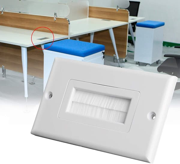 Vægpanel Enkeltport Dækplade Vægbørste Ophæng Multimedia Panel Børste