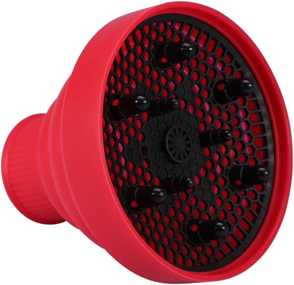 Hårføner Diffuser Hårfønerdeksel Styling Sammenleggbart Silikon Frisørverktøy (Rød) red